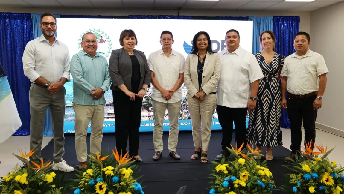 Government officials at the Strategic Plan launch for Ambergris Caye